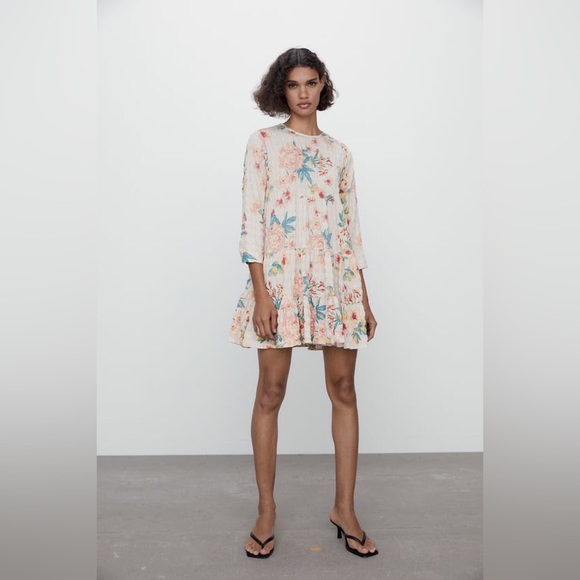Zara | Oversized Floral Print Dress | Size M - Picture 1 of 6